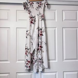 Floral Women’s High Low Off Shoulder Dress